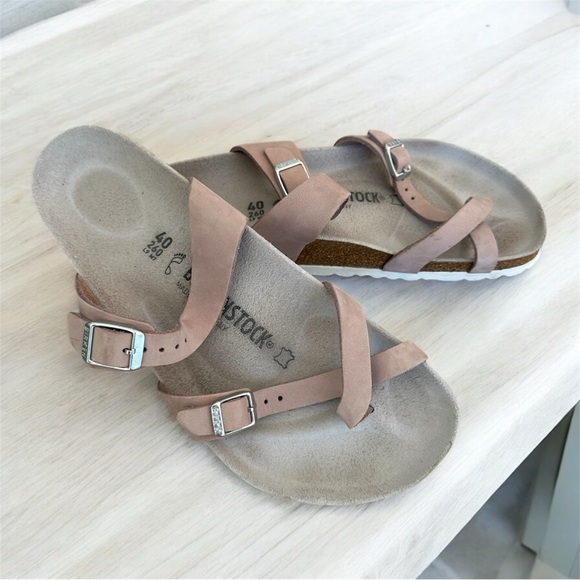 Birkenstock Mayari Pink Taupe suede Size 40 US women’s 9 - Picture 1 of 5